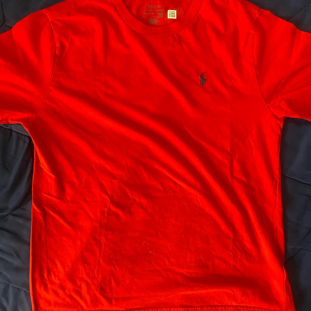 Polo by Ralph Lauren Boys Bright Red Short Sleeve Crew Tee with Pony Logo